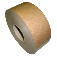 productafbeelding papier tape: KRUISLINGS VERSTERKT 70 MM BRUIN